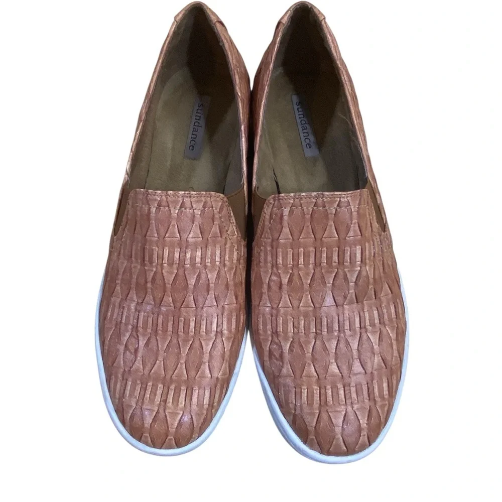 Sundance Tooled Vegan Leather Slip On Shoes